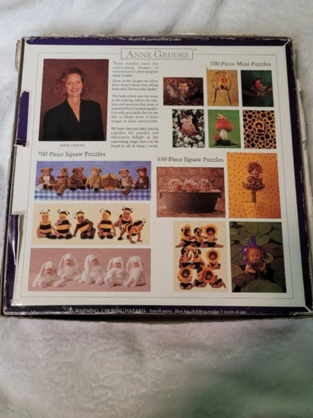 Vintage Anne Geddes Baby In Lily Pads 550 Piece Puzzle